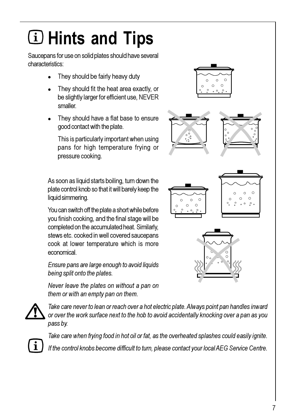 Hints and tips | Electrolux 111 K User Manual | Page 7 / 16