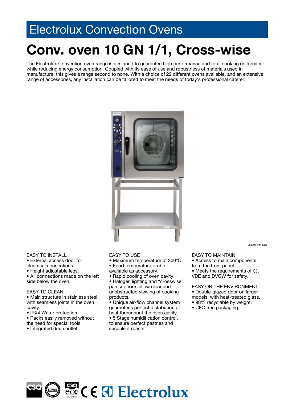 Electrolux 260727 User Manual | 2 pages