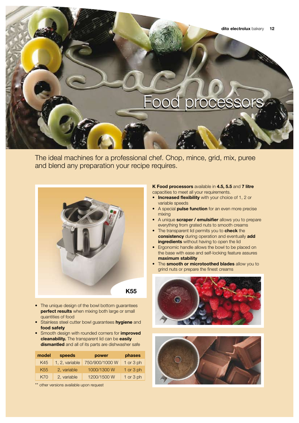 Food processors | Electrolux BE5 User Manual | Page 12 / 14