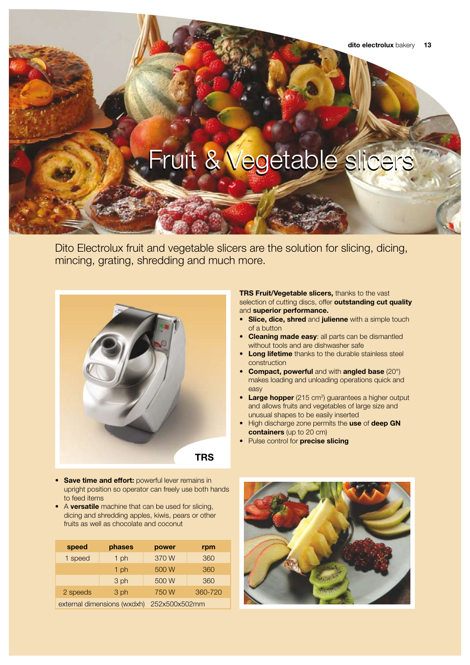 Fruit & vegetable slicers | Electrolux BE5 User Manual | Page 13 / 14