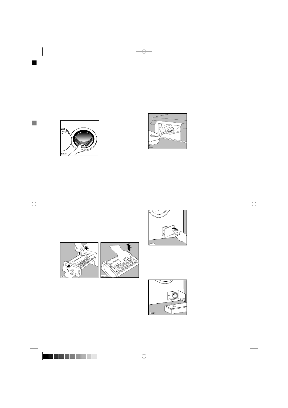 Maintenance, Door seal, Bodywork | Detergent dispenser drawer, Drain pump | Electrolux EW 560 F User Manual | Page 16 / 20