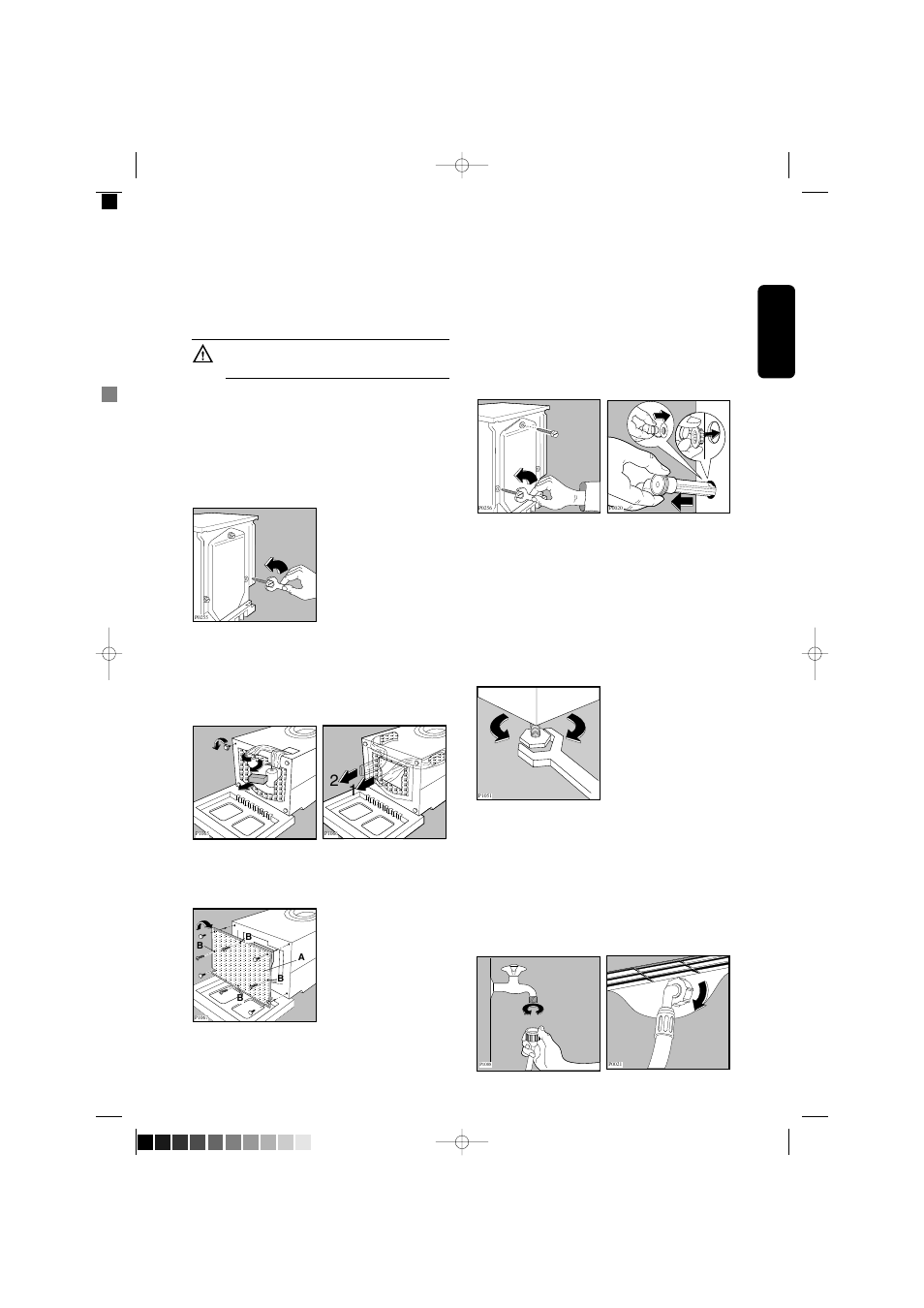 Installation, Unpacking, Positioning | Water inlet | Electrolux EW 560 F User Manual | Page 5 / 20