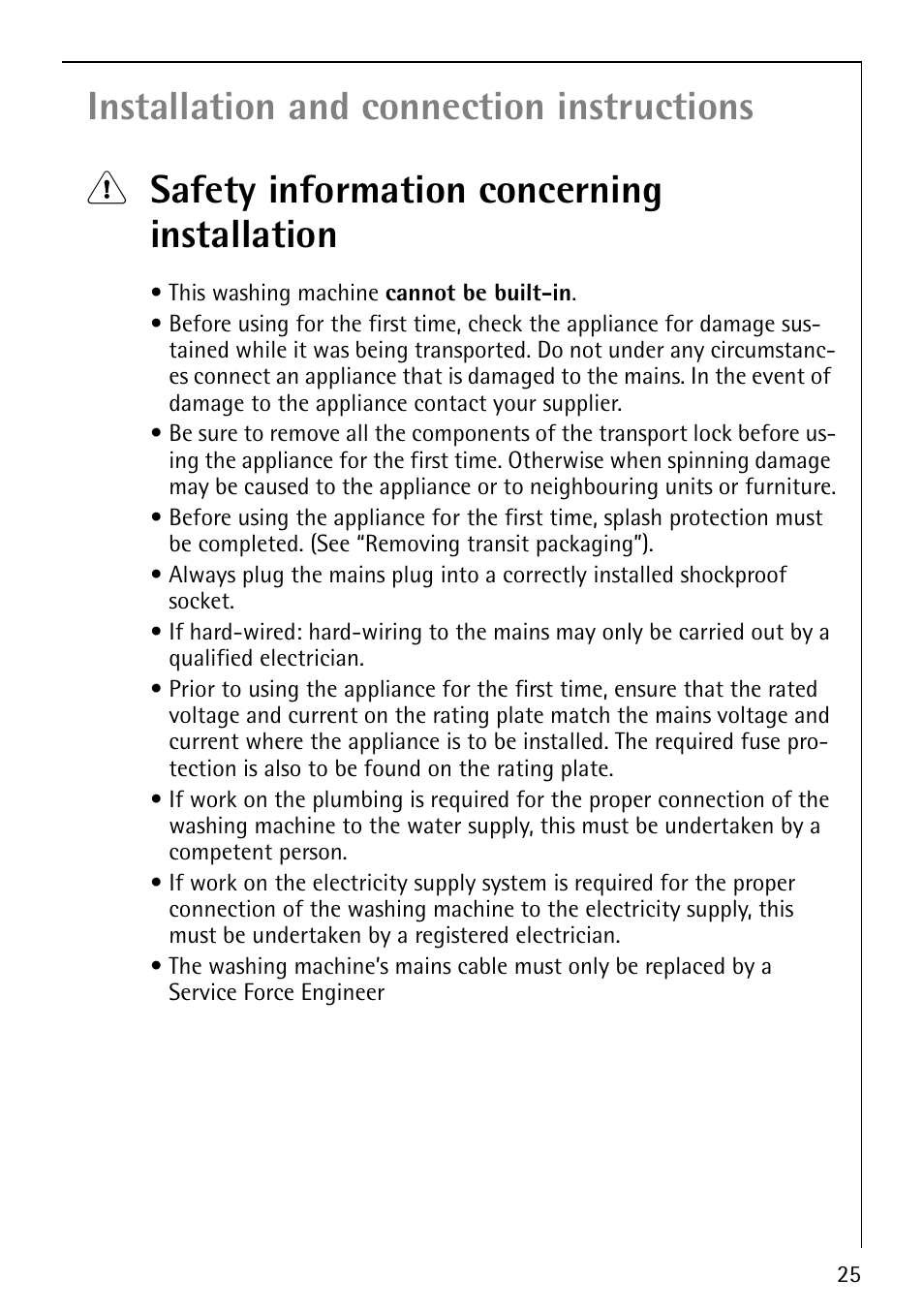 Electrolux 62825 User Manual | Page 25 / 40