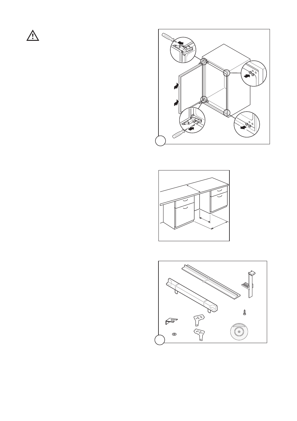 Building the appliance in under a worktop | Electrolux 6430 User Manual | Page 16 / 24