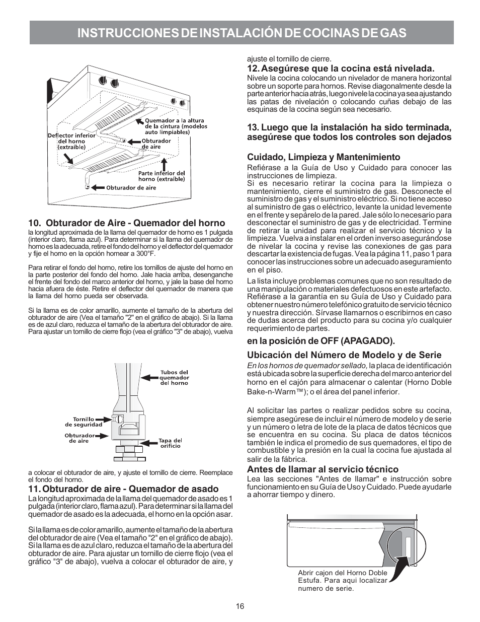 Instrucciones de instalación de cocinas de gas | Electrolux 316469104 User Manual | Page 18 / 20