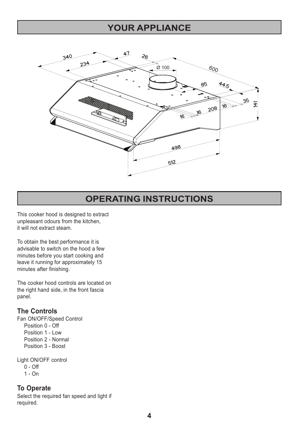 Your appliance operating instructions | Electrolux EFT 615 User Manual | Page 4 / 16