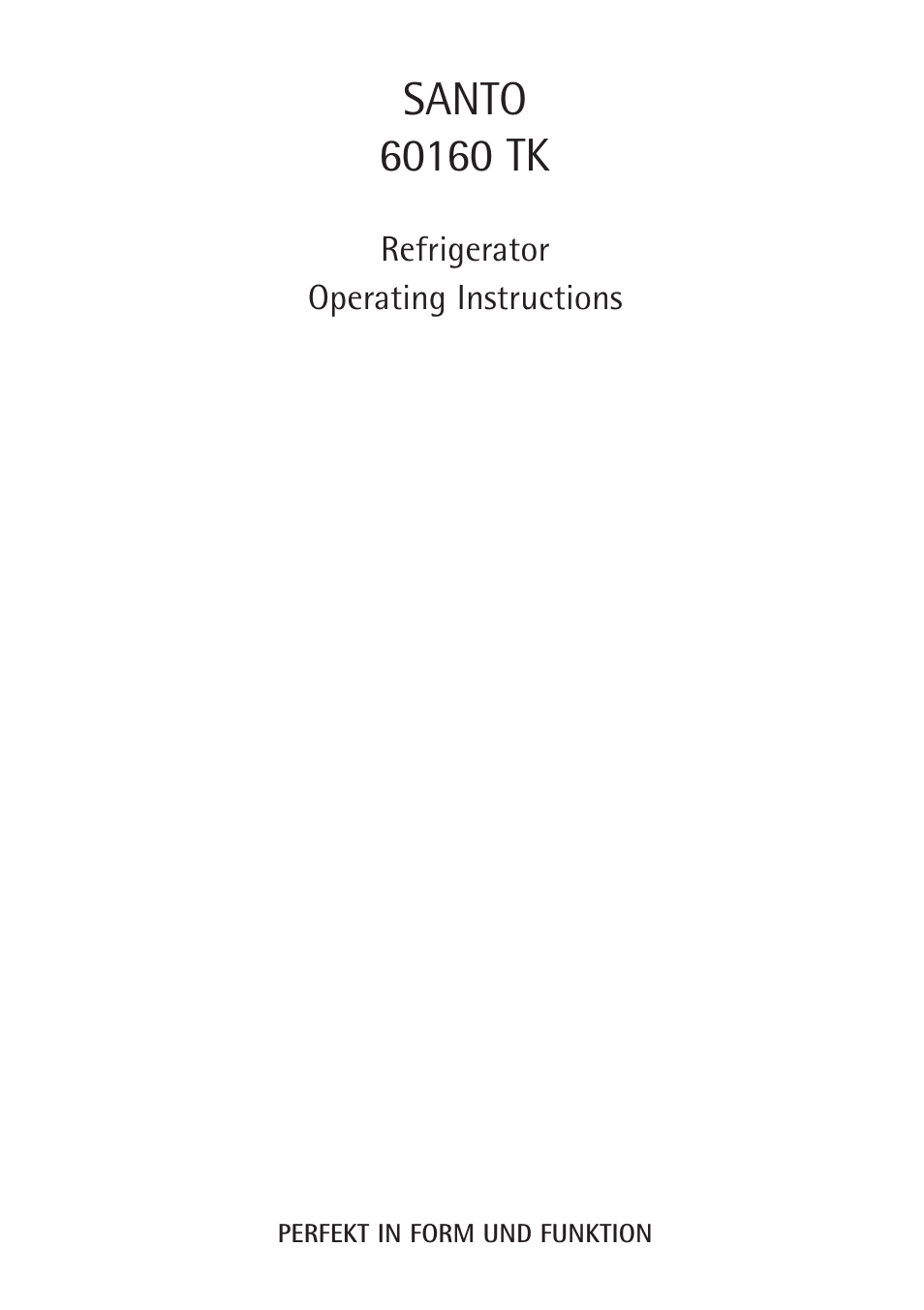 Electrolux 60160 TK User Manual | 24 pages