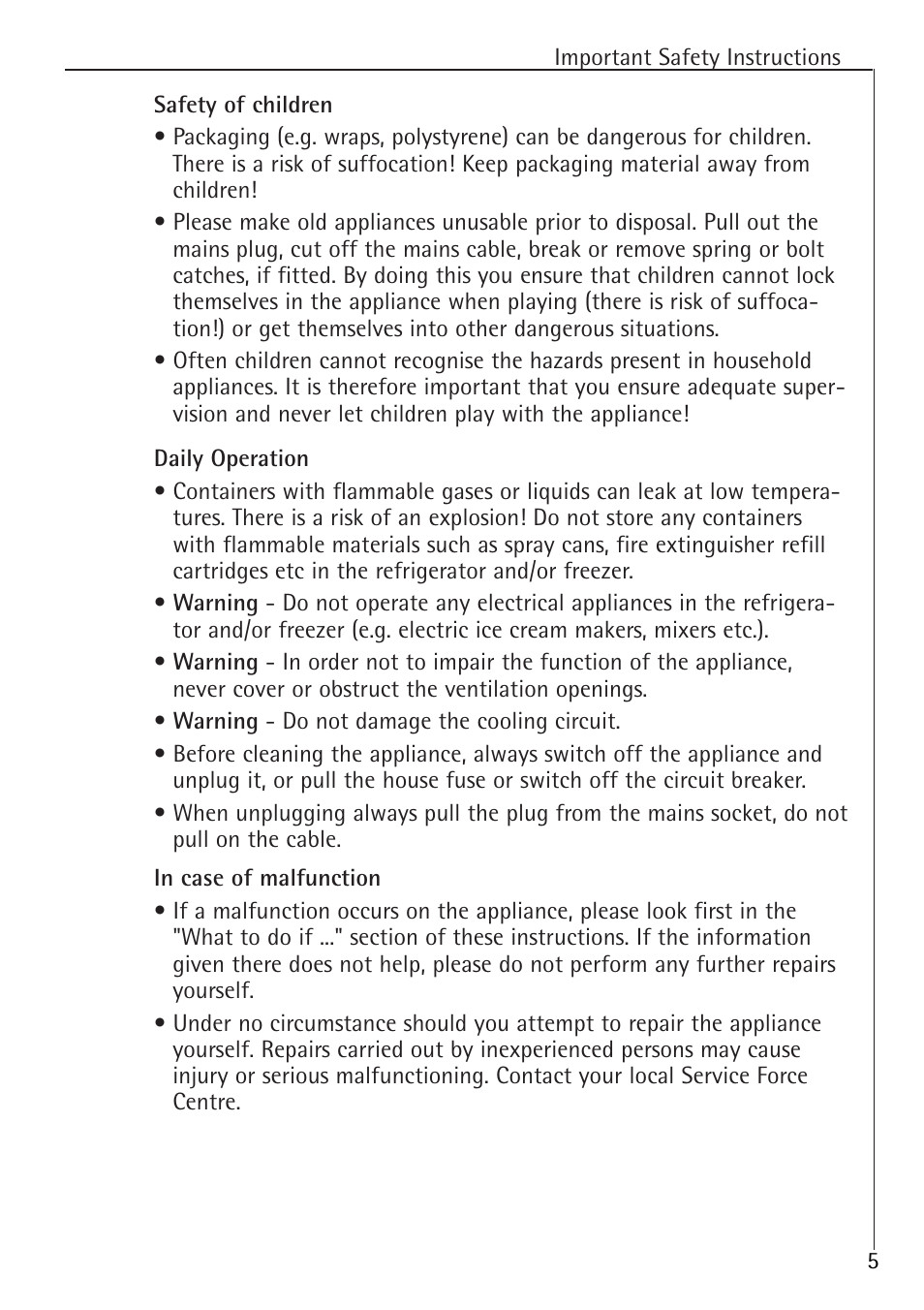 Electrolux 60160 TK User Manual | Page 5 / 24