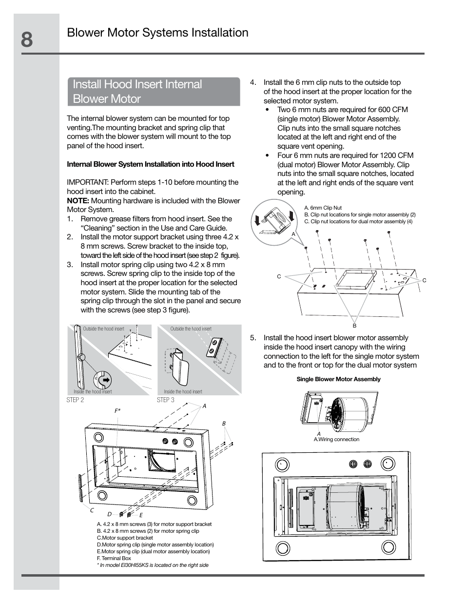 Electrolux Hood Insert EI48HI55KS User Manual | Page 8 / 52