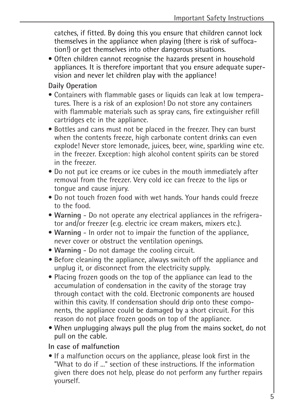 Electrolux 75100 GA User Manual | Page 5 / 28