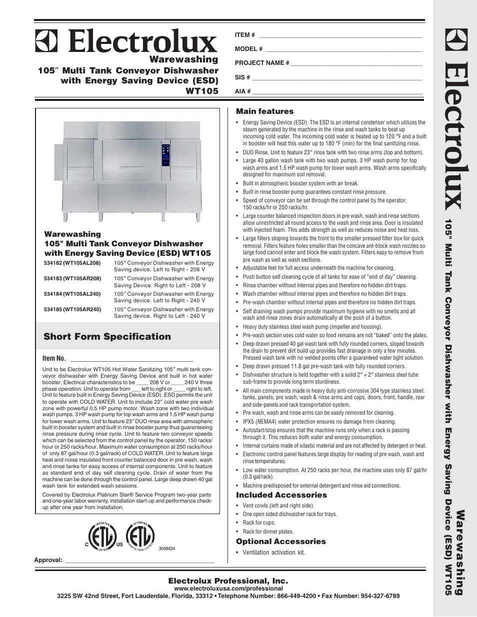 Electrolux 534184 User Manual | 5 pages