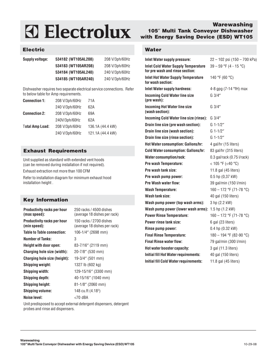 Warewashing | Electrolux 534184 User Manual | Page 2 / 5