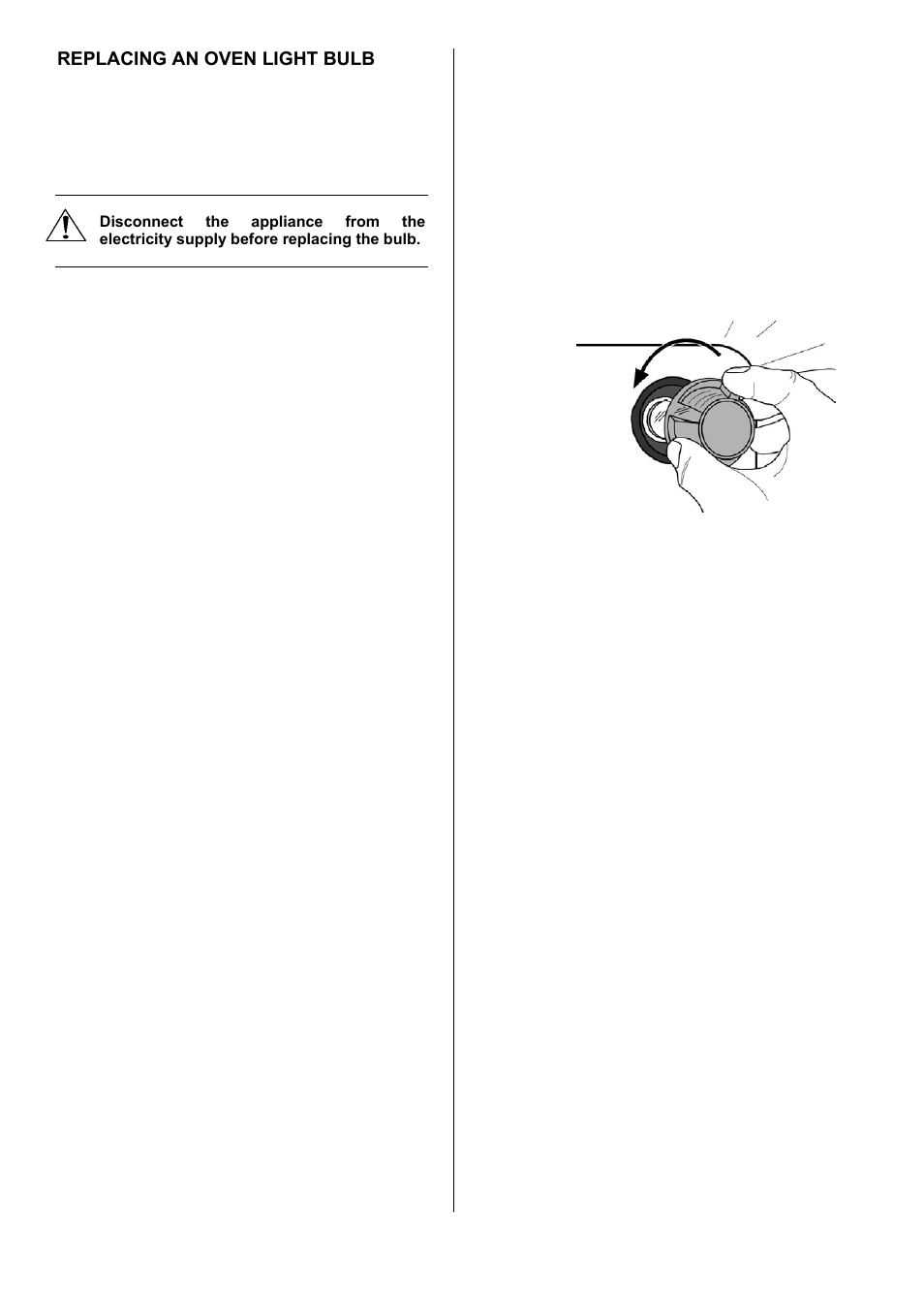 26 replacing an oven light bulb | Electrolux EKC5545 User Manual | Page 26 / 36