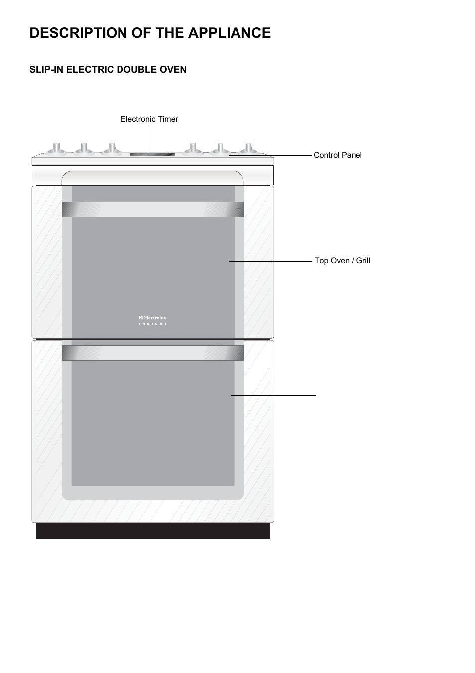 Description of the appliance | Electrolux EKC5545 User Manual | Page 4 / 36