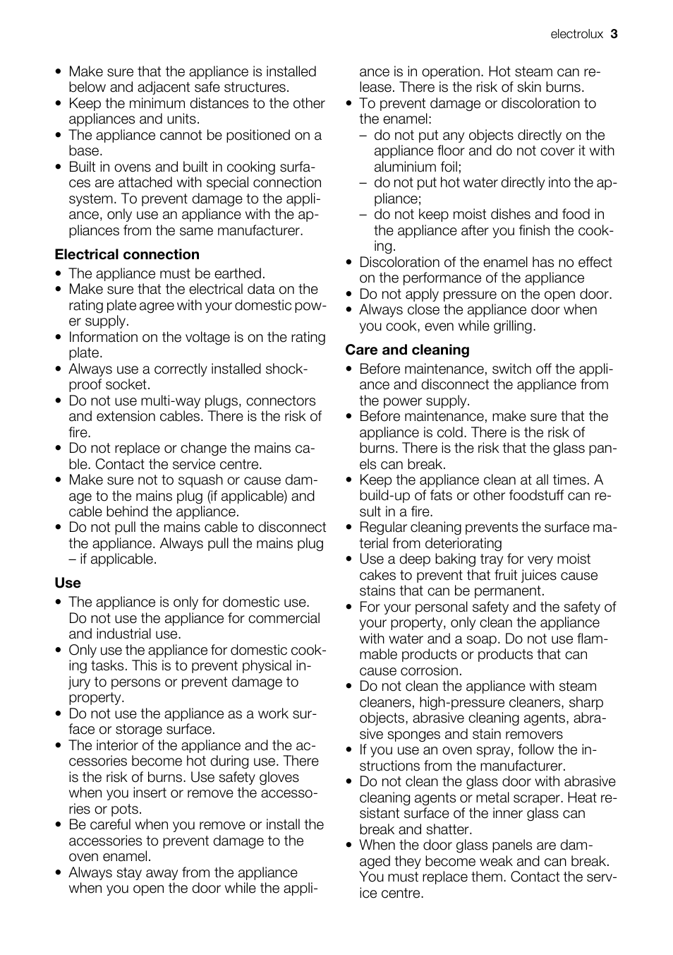 Electrolux EH GL5X-4 User Manual | Page 3 / 28