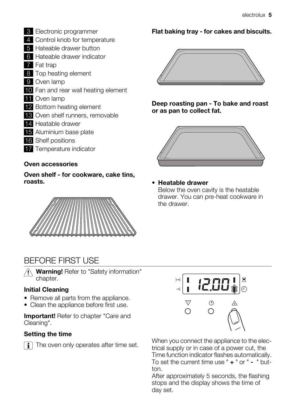 Before first use | Electrolux EH GL5X-4 User Manual | Page 5 / 28