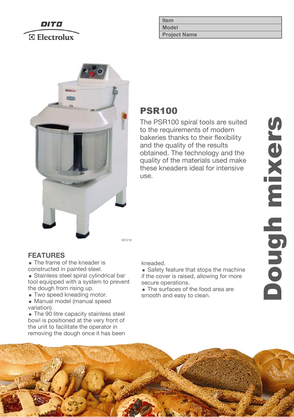 Electrolux Dito PSR100 User Manual | 3 pages