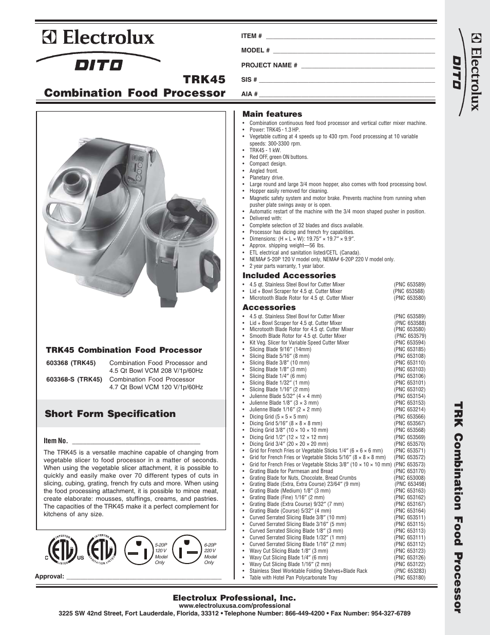 Electrolux Dito 603368 User Manual | 2 pages