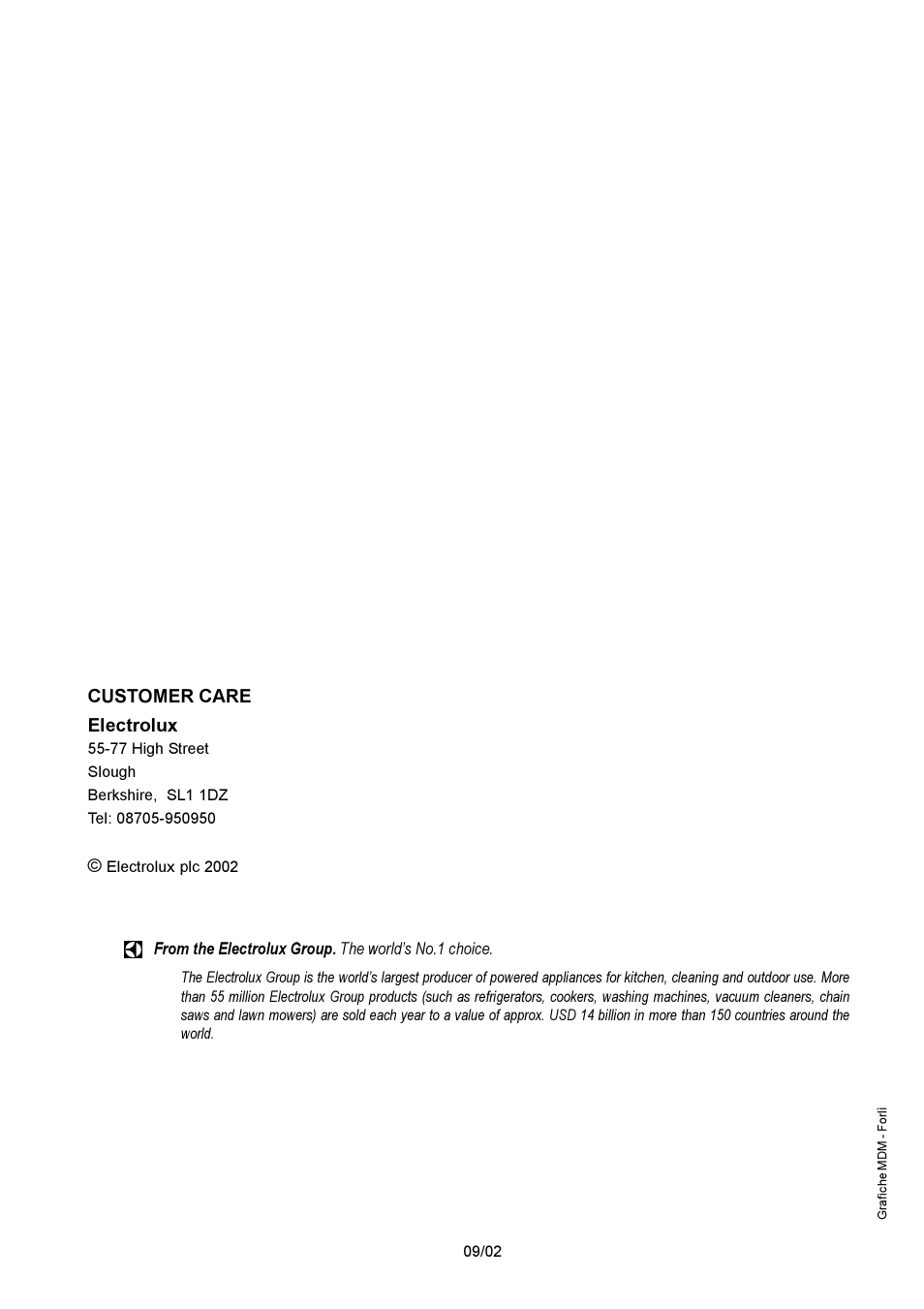 Electrolux U20417 EPSOG User Manual | Page 16 / 16