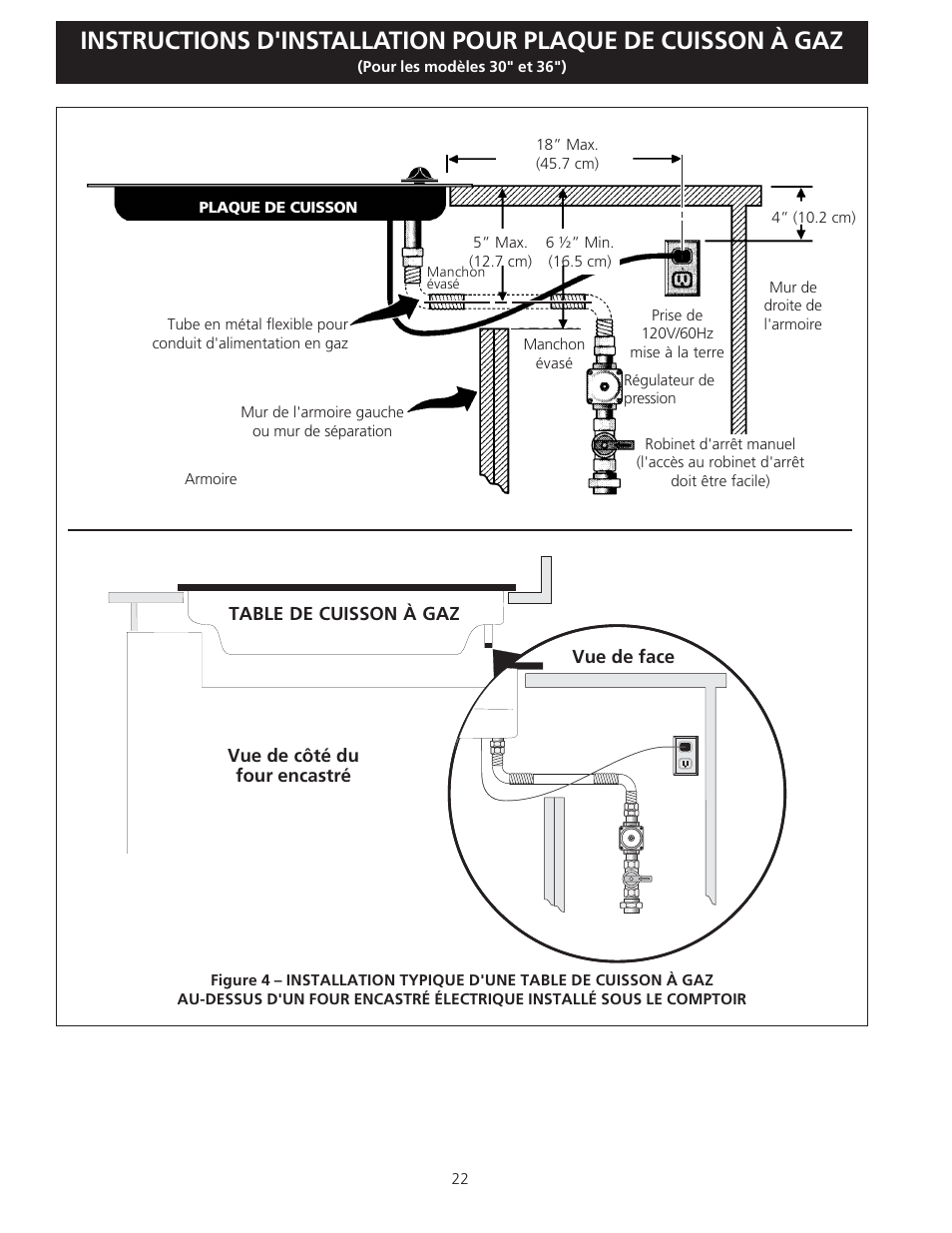 Cooktop wall oven side view front view | Electrolux EW30GC55G User Manual | Page 22 / 28