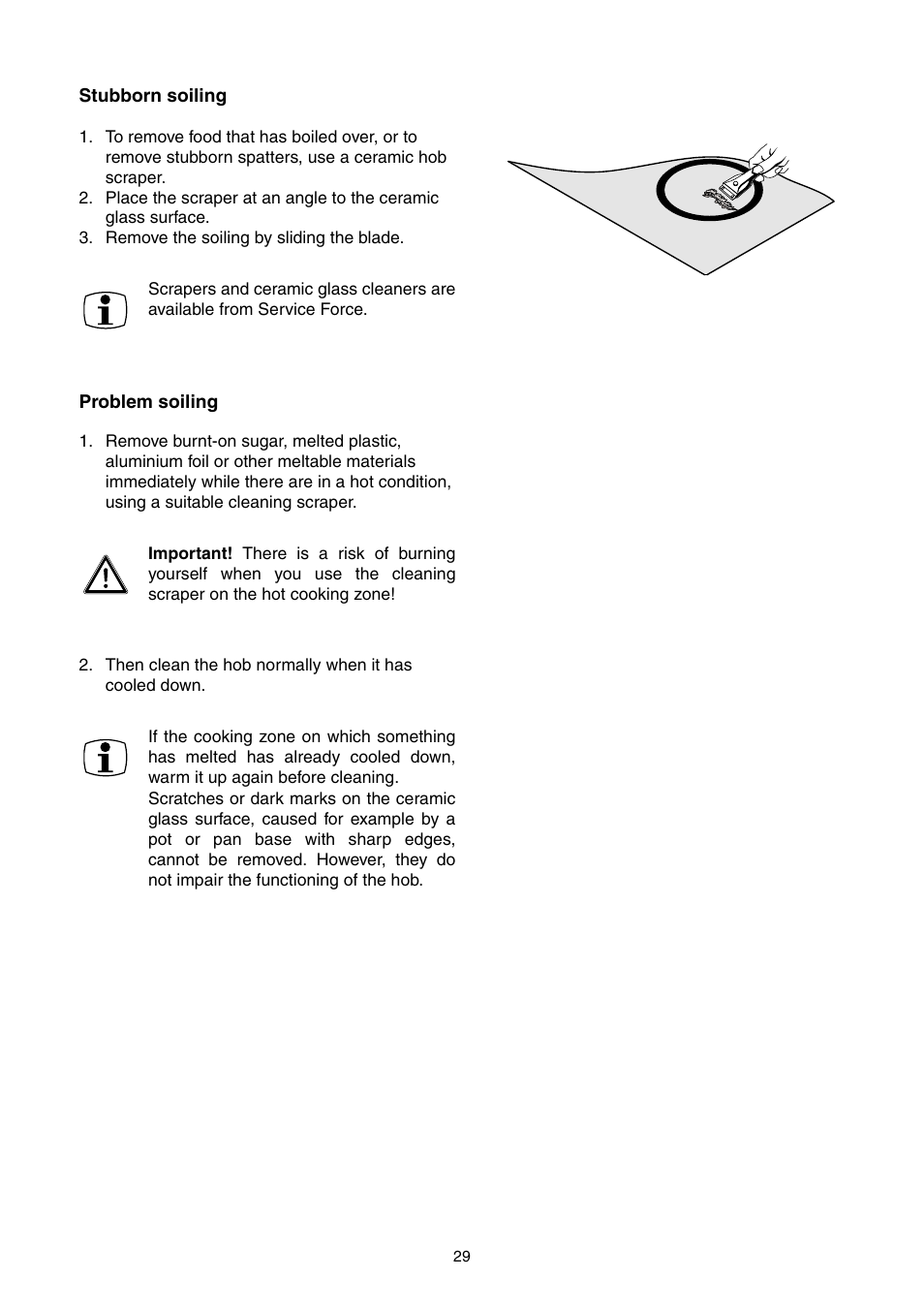 Stubborn soiling, Problem soiling | Electrolux EHS 6651 P User Manual | Page 27 / 42
