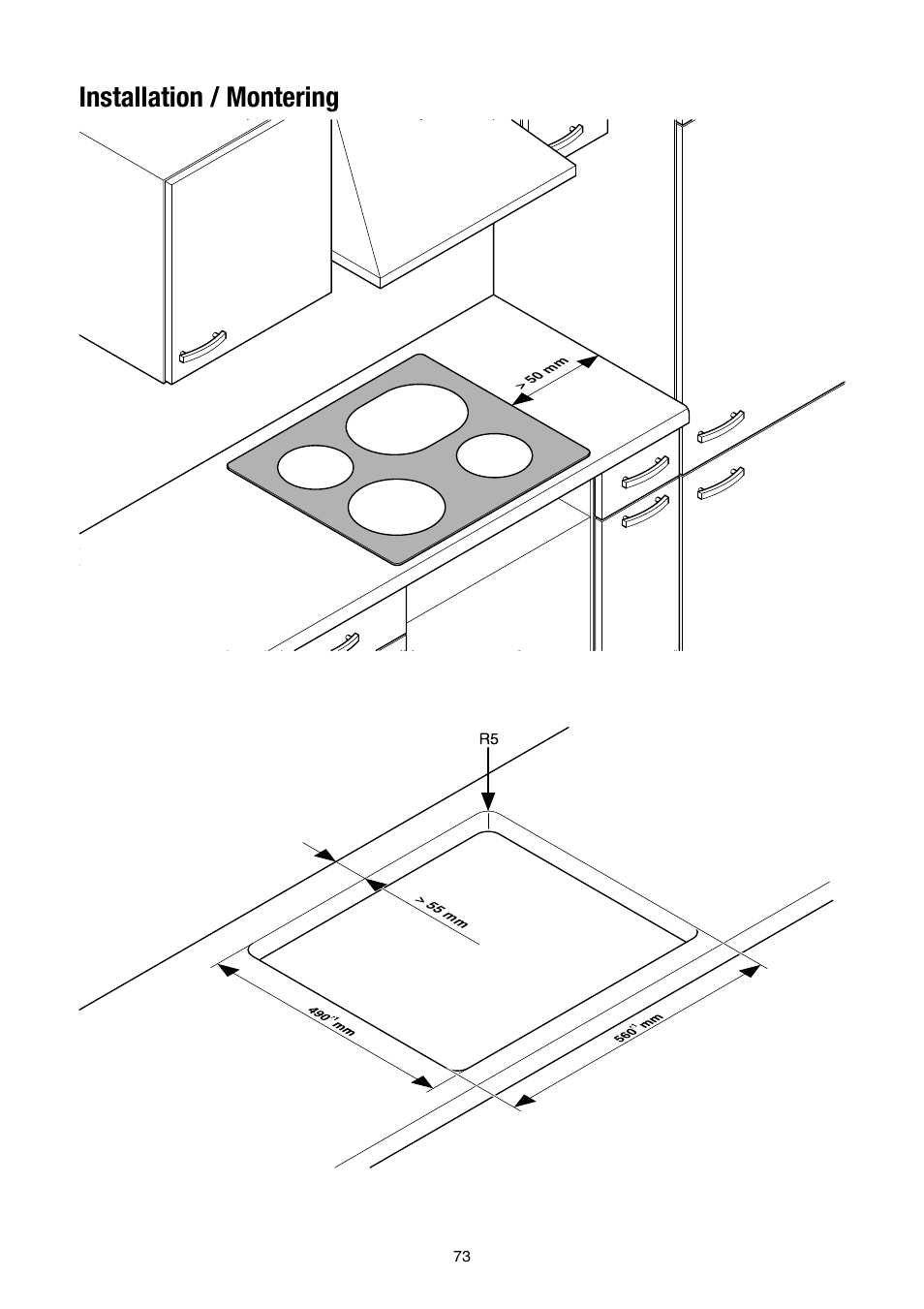 Installation / montering | Electrolux EHS 6651 P User Manual | Page 37 / 42