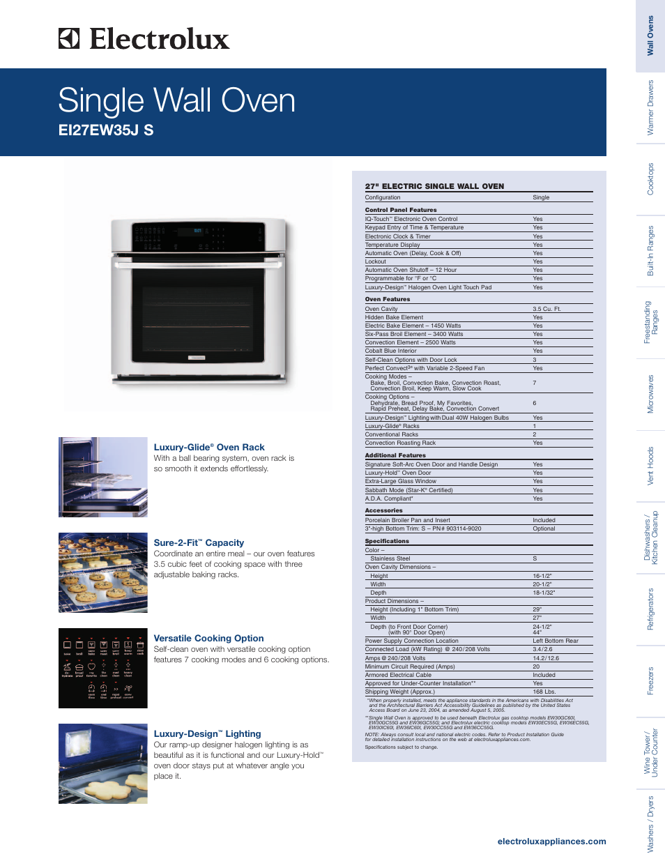 Electrolux EI27EW35J S User Manual | 8 pages