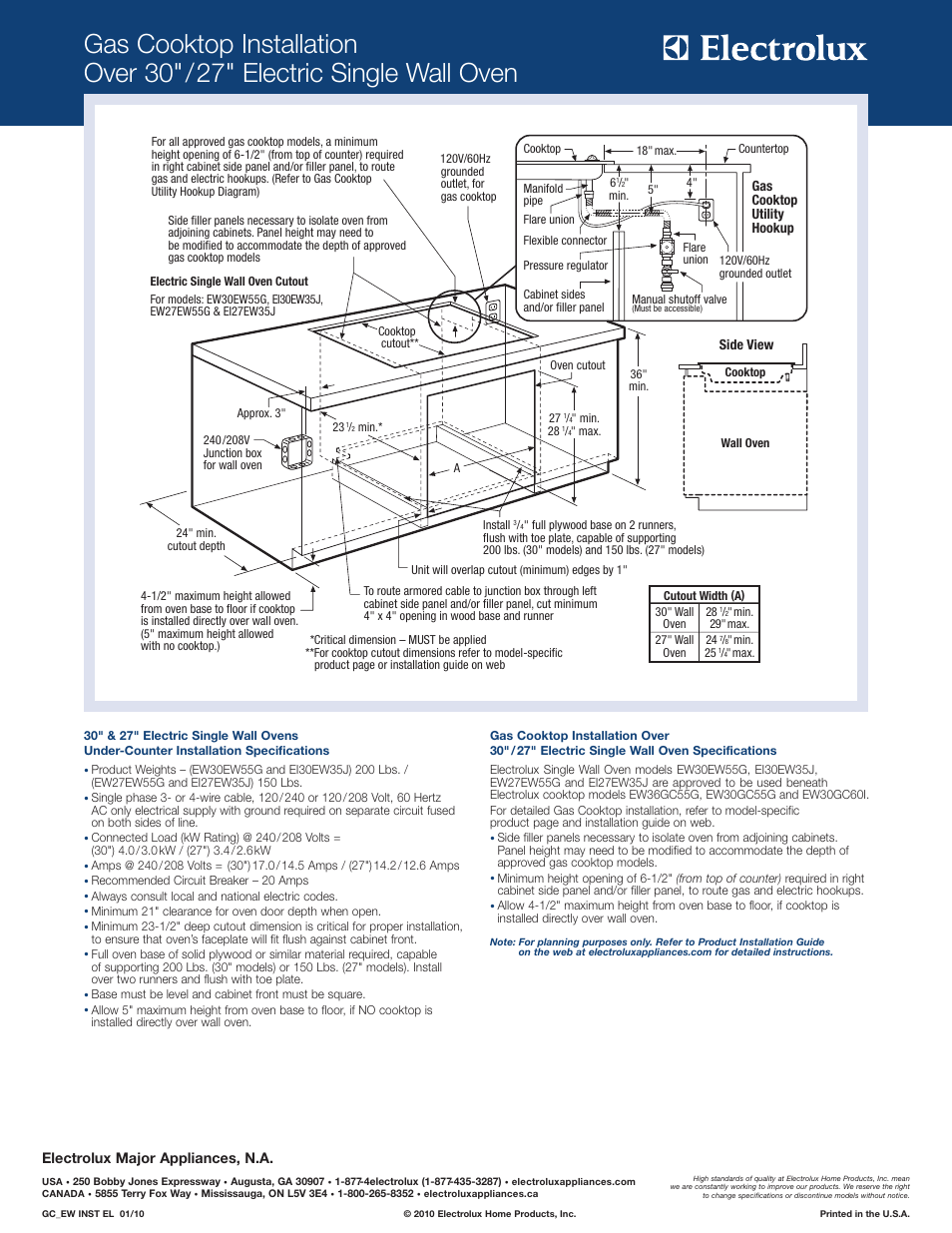 Gc_ew inst el 01/10 | Electrolux EI27EW35J S User Manual | Page 8 / 8