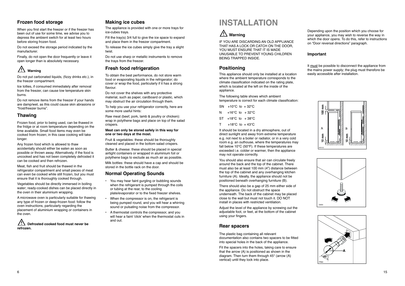 Installation | Electrolux ER 3825 B User Manual | Page 6 / 20
