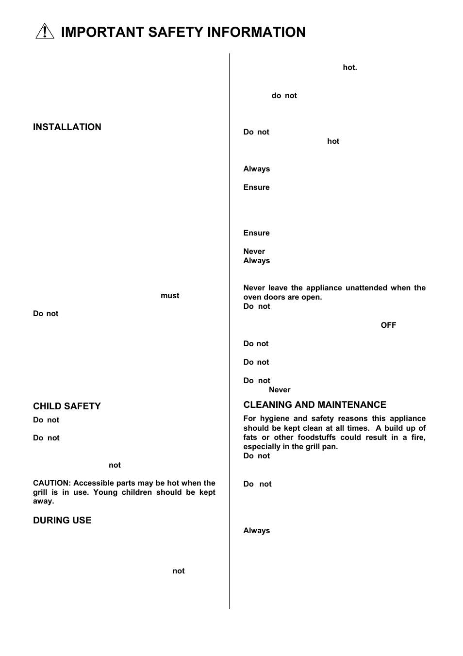 Important safety information | Electrolux EKM6044 User Manual | Page 2 / 36