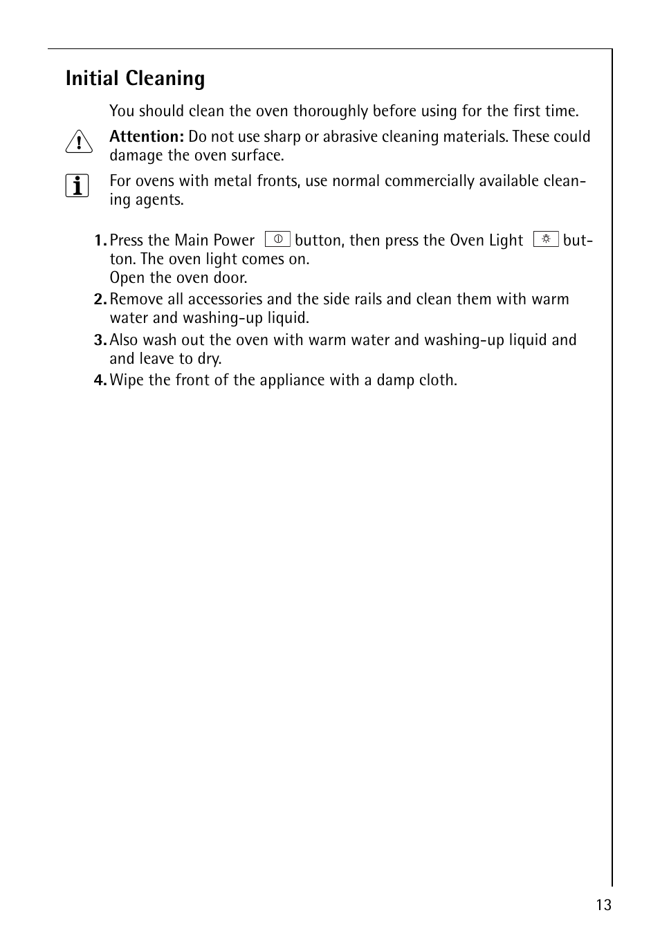 Initial cleaning | Electrolux CB8920-1 User Manual | Page 13 / 80