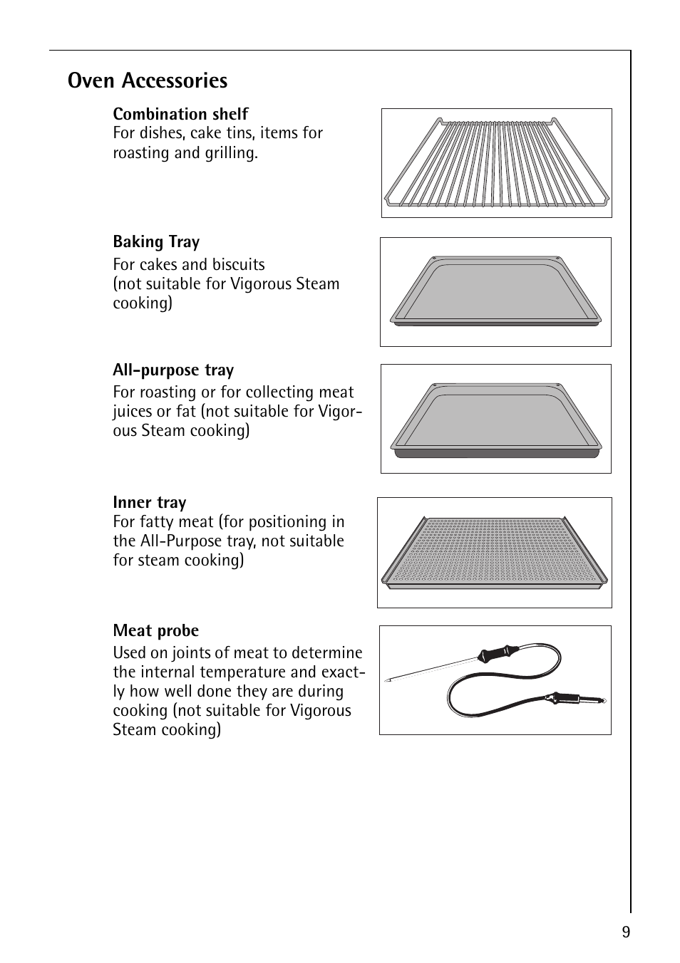 Oven accessories | Electrolux CB8920-1 User Manual | Page 9 / 80