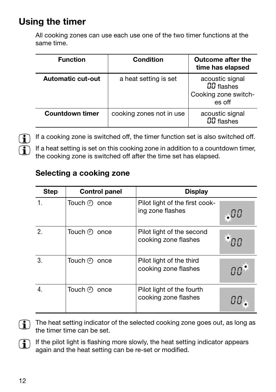 Using the timer | Electrolux EHD 6005 P User Manual | Page 12 / 32