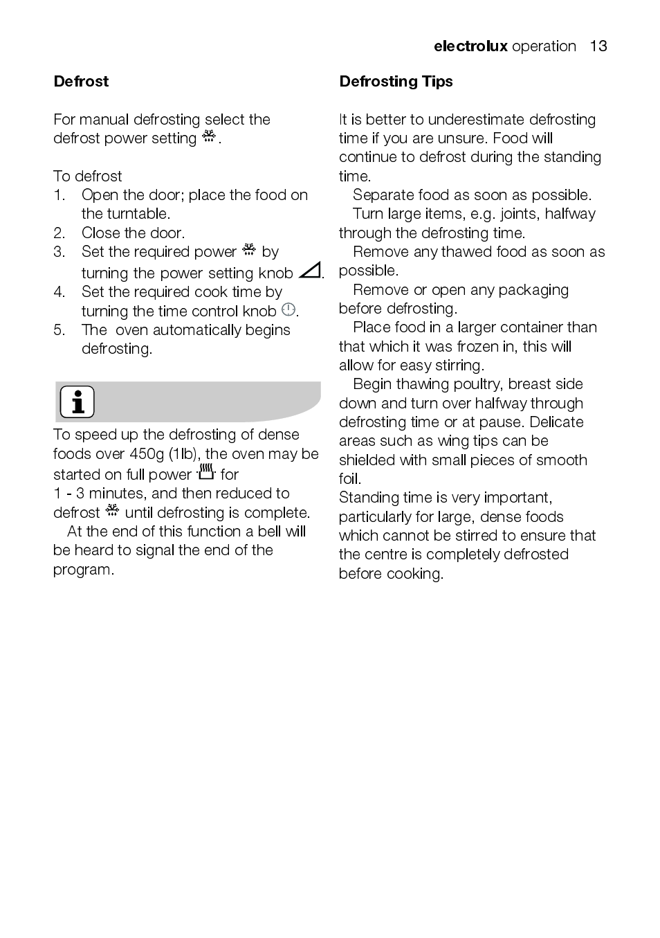 Electrolux EMM1100 User Manual | Page 13 / 23