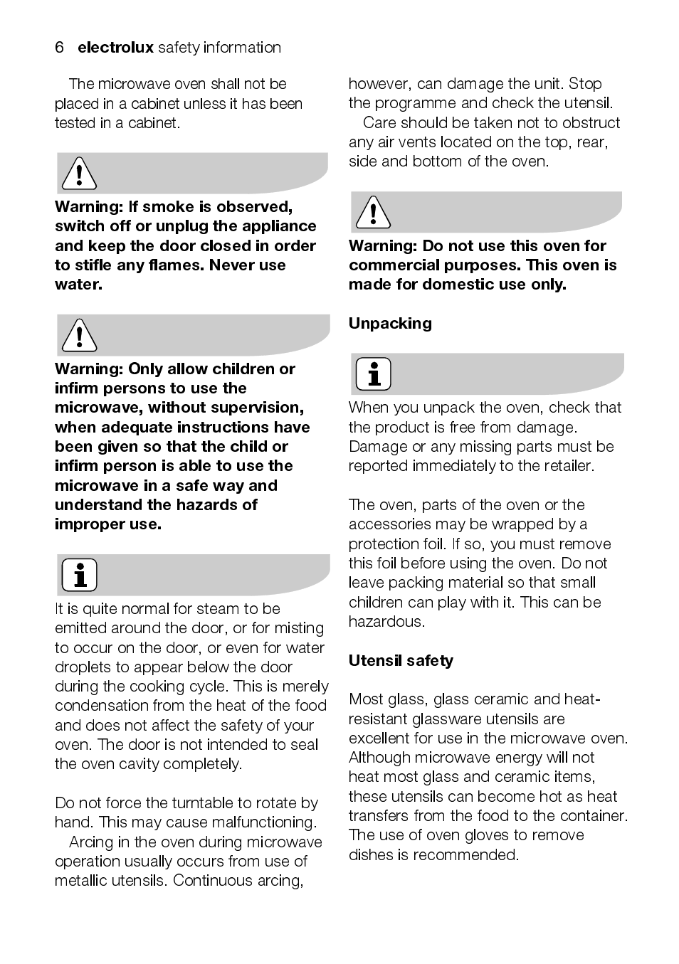 Electrolux EMM1100 User Manual | Page 6 / 23