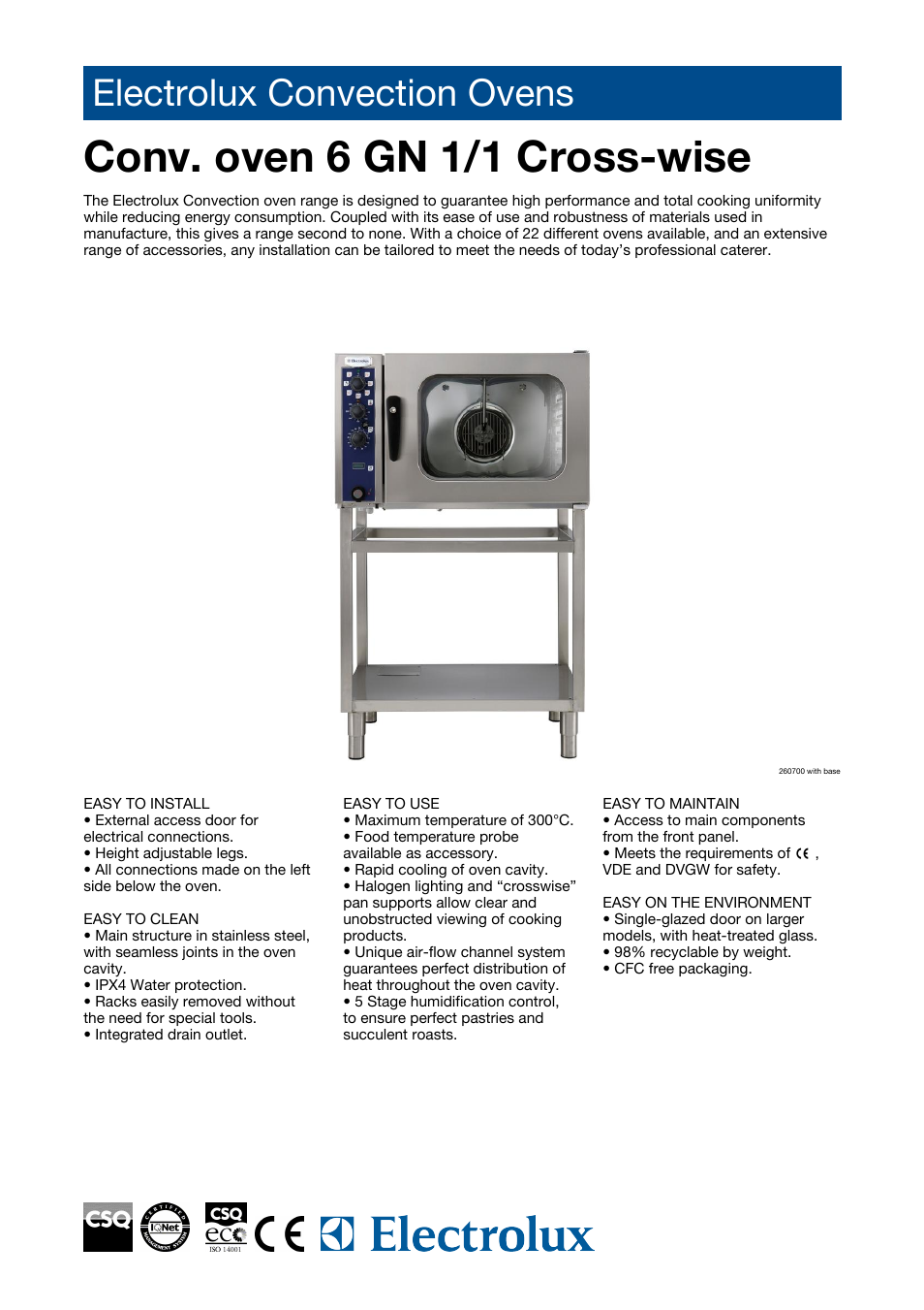 Electrolux FCG061 User Manual | 2 pages