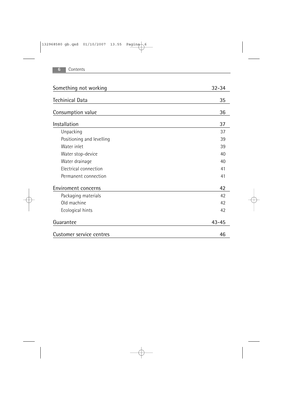 Electrolux WA L2 E100 User Manual | Page 6 / 48