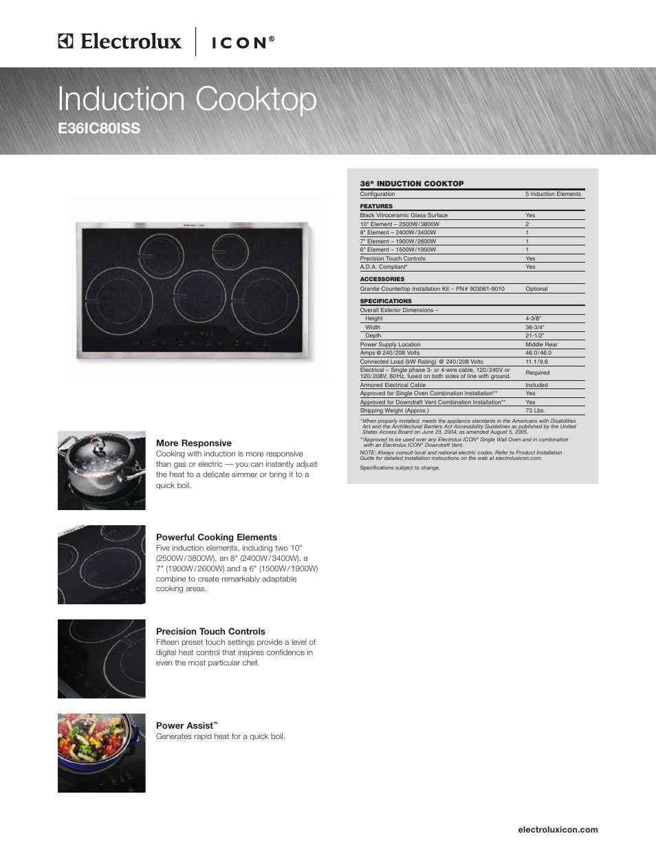 Electrolux E36EC65ESS User Manual | 4 pages