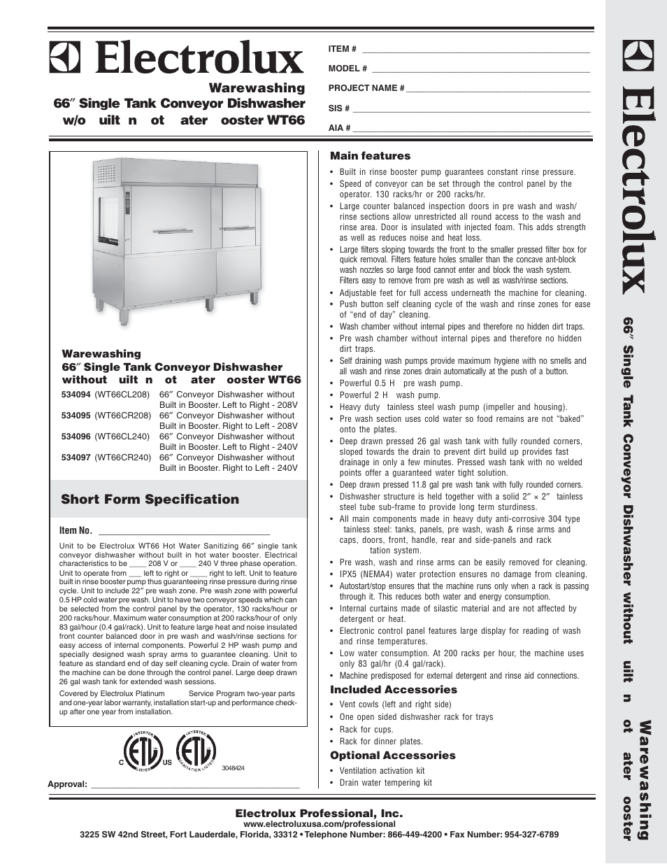 Electrolux 534095 User Manual | 4 pages