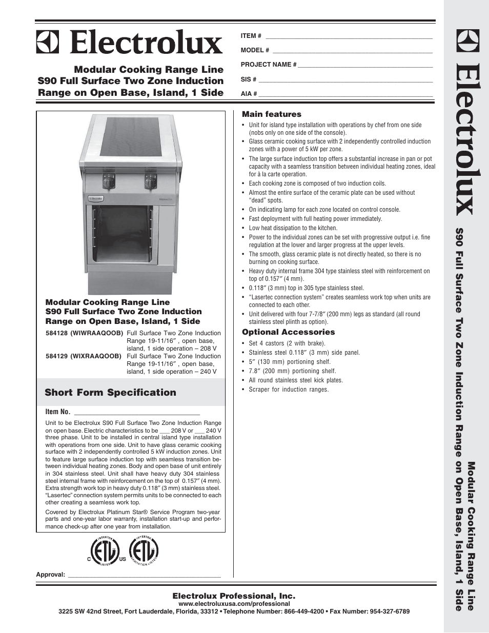 Electrolux 584129 User Manual | 2 pages