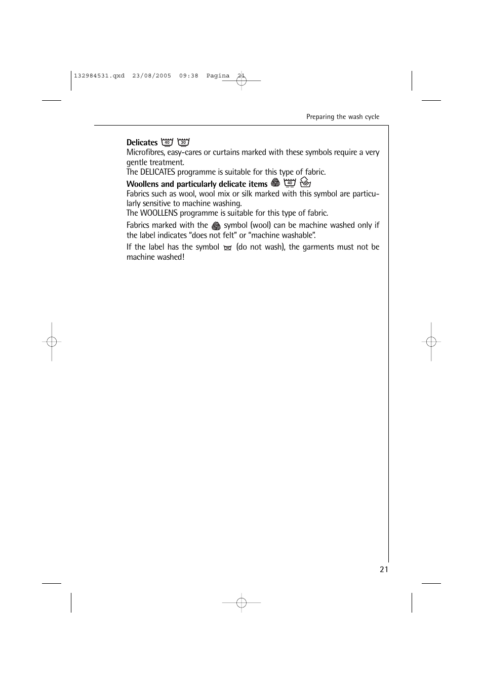 Electrolux LAVAMAT TURBO 12710 VIT User Manual | Page 21 / 60