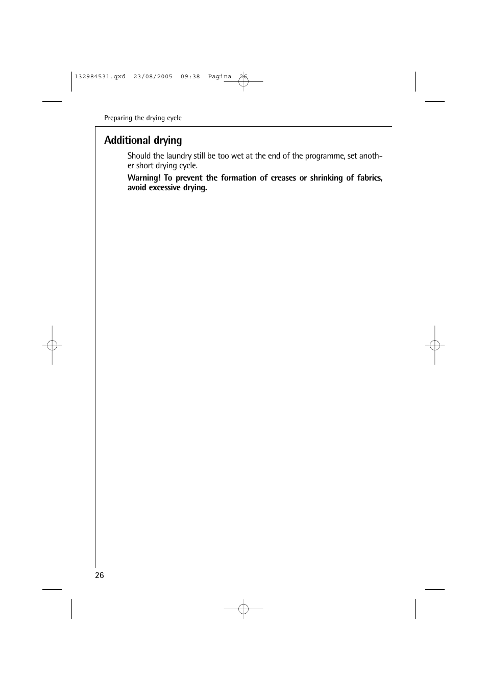 Additional drying | Electrolux LAVAMAT TURBO 12710 VIT User Manual | Page 26 / 60