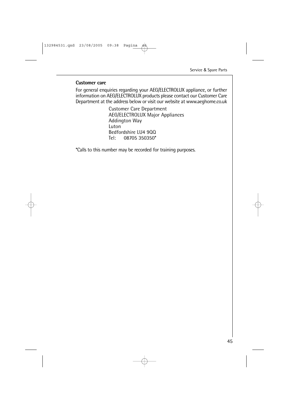 Electrolux LAVAMAT TURBO 12710 VIT User Manual | Page 45 / 60