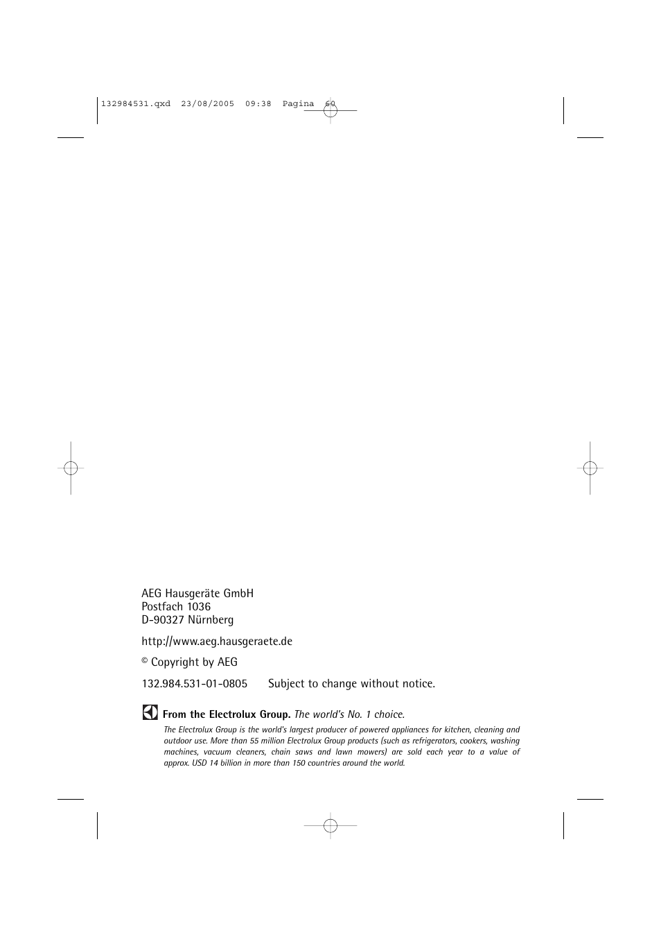 Electrolux LAVAMAT TURBO 12710 VIT User Manual | Page 60 / 60