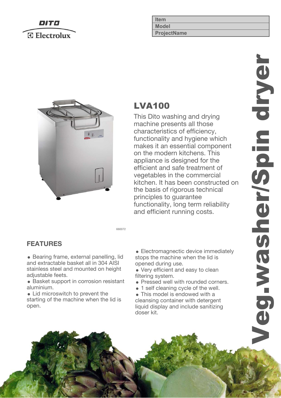 Electrolux Dito LVA100D User Manual | 4 pages
