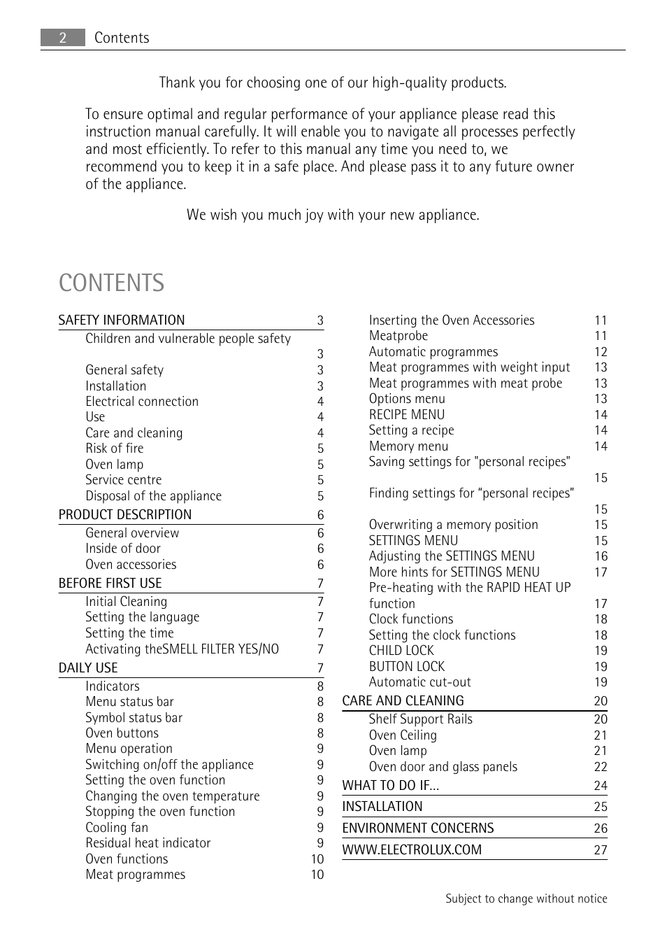 Electrolux B9831-5 User Manual | Page 2 / 32