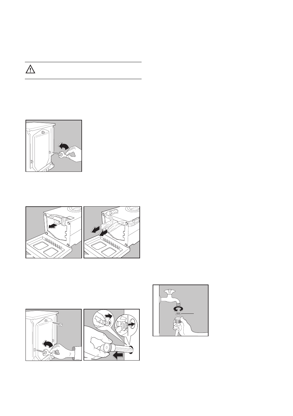 Unpacking, Positioning, Installation on a suspended floor | Water inlet | Electrolux WM 1200 A User Manual | Page 24 / 28