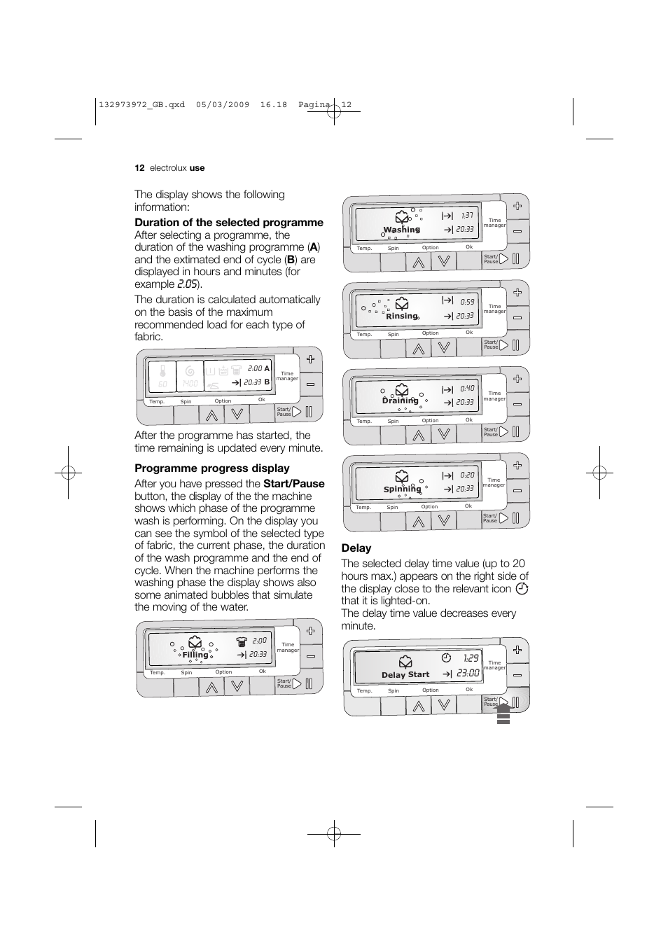 Electrolux EWF 14991 W User Manual | Page 12 / 47