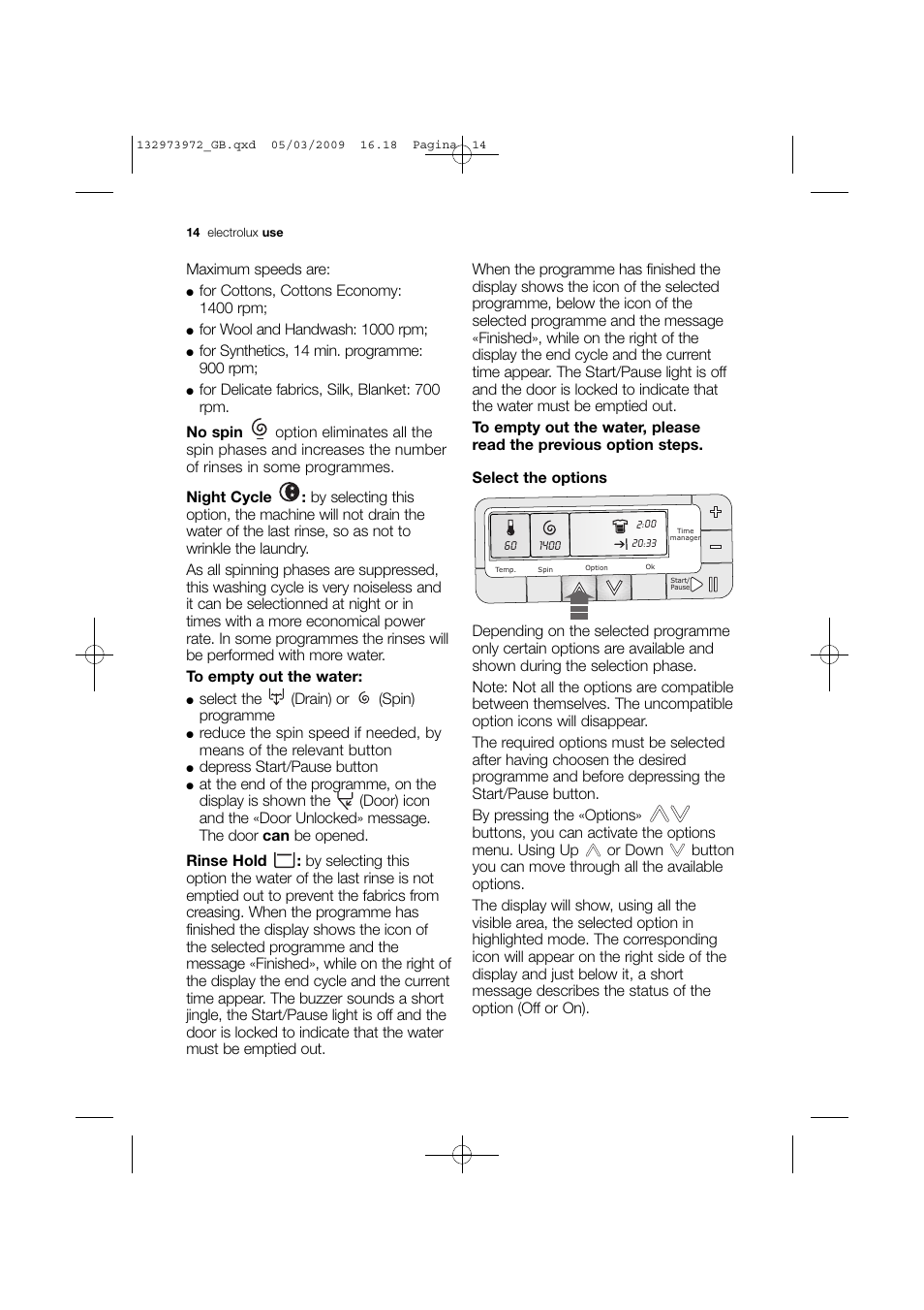 Electrolux EWF 14991 W User Manual | Page 14 / 47