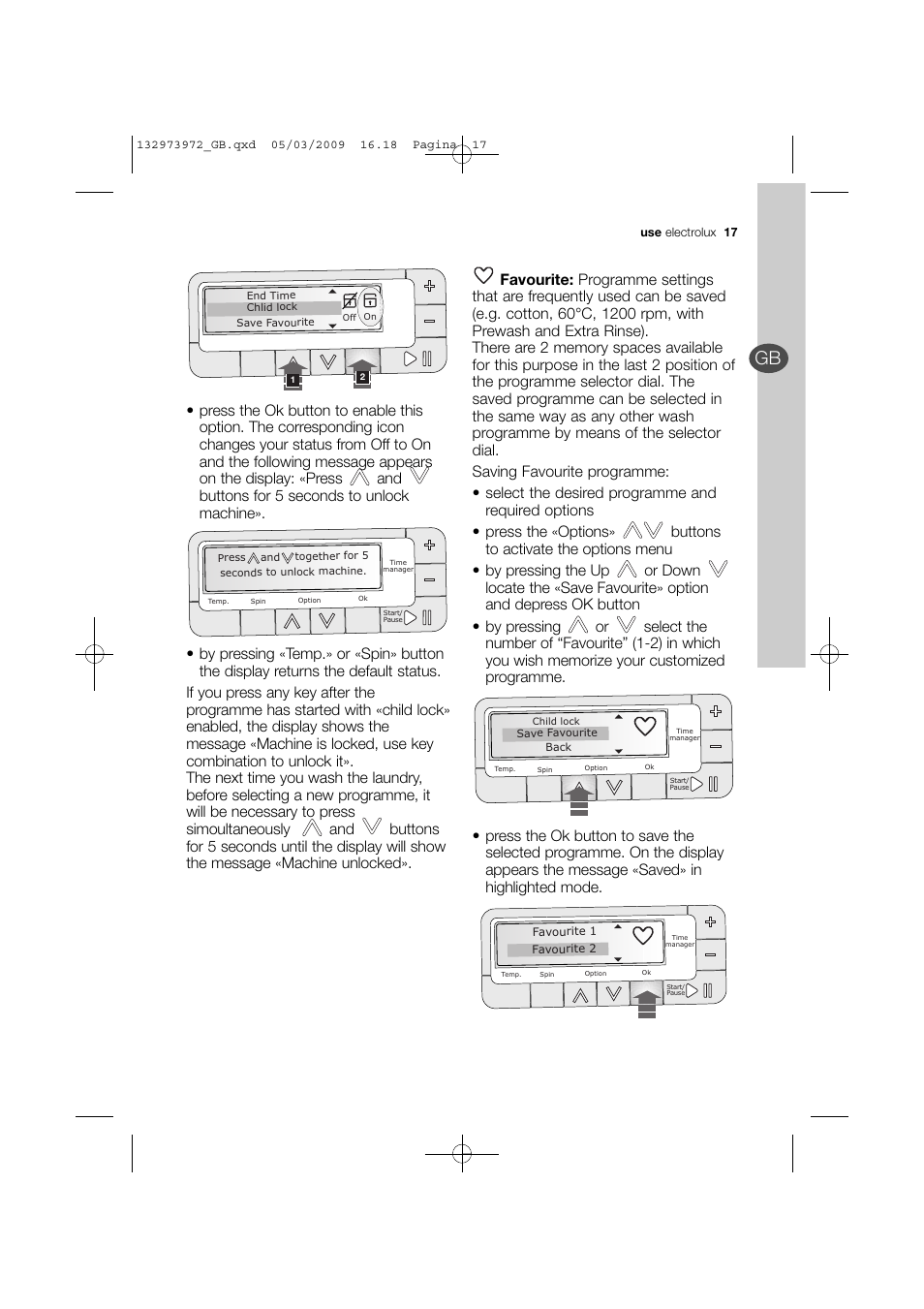 Electrolux EWF 14991 W User Manual | Page 17 / 47
